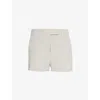 Shop Marella Womens Sand Incluse High-rise Linen-blend Shorts