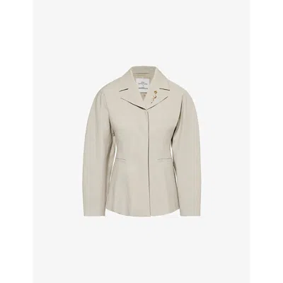 Marella Single-breasted Blazer In Beige