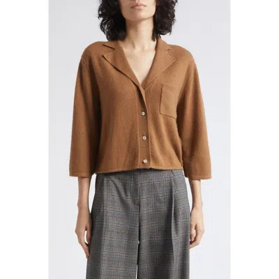 Marella Wool & Cashmere Cardigan In Brown