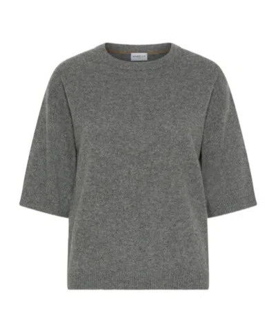 Marella Wool And Cashmere Elbow-length Jumper In Gray