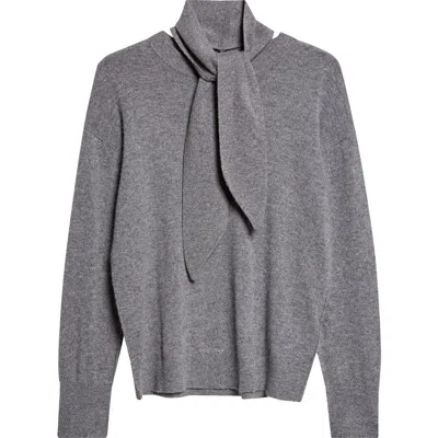 Marella Mlsgiochi Wool Cashmere Scarf Sweater In Gray