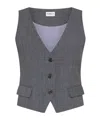 Marella Wool-blend Gilet In Gray