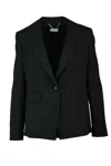 Marella Wool Elastane Jacket - Black In Black