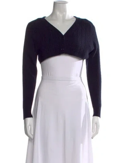Pre-owned Marella Wool V-neck Sweater In Blue