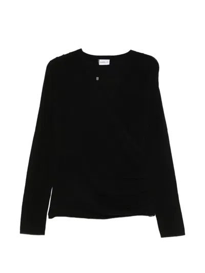 Marella Wrap-style Cashmere Sweater In Black
