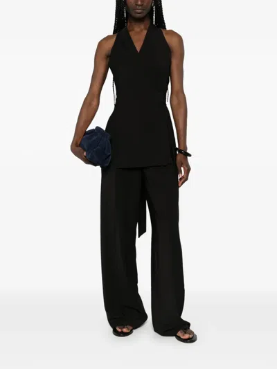 Marella Wrap-style Halterneck Suit In Black