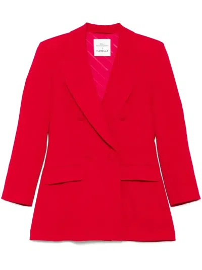Marella X Emily Ratajkowski Waisted Blazer In Red