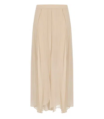 Marella Zattera Beige Long Skirt In Neutral