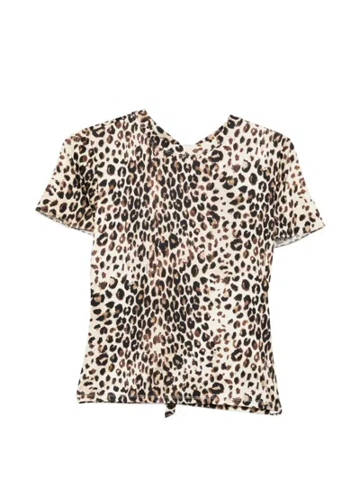 Marella Zinnia Leopard-pattern Top In Brown