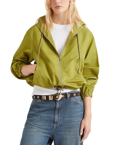 Marella Zippered Cropped Jacket In Green