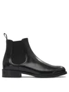 Maretto® Maretto Black Leather Ankle Boots In Black