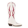 Marfa Boots Women's The Grove Faux Leather Boots In Red In White