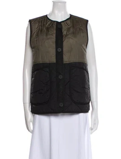 Pre-owned Marfa Stance Colorblock Pattern Vest In Black