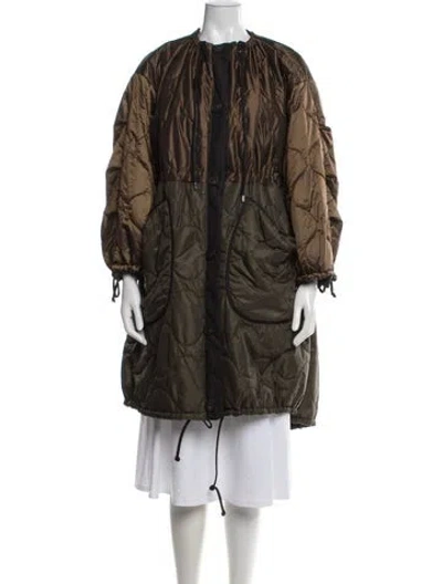 Pre-owned Marfa Stance Down Coat In Green