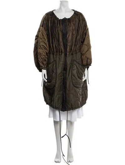 Pre-owned Marfa Stance Down Coat In Green