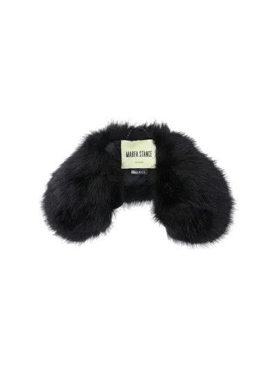 Marfa Stance Faux Fur Collar In Black