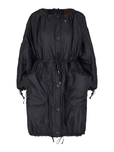 Marfa Stance Parachute Reversible Parka In Black