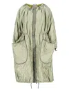 Marfa Stance Oatchwork Reversible Parachute Parka In Green