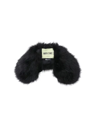 Marfa Stance Faux Fur Collar In Black