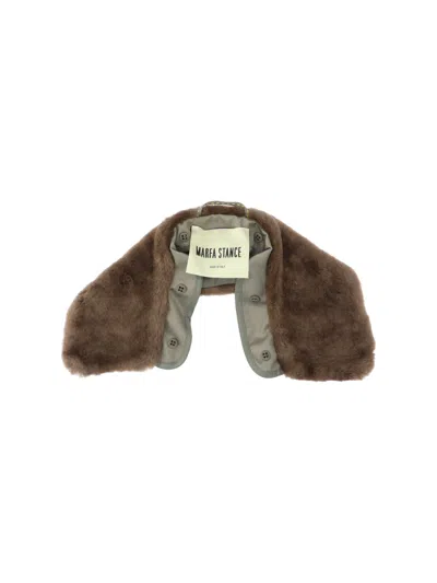 Marfa Stance Shearling Collar In Green