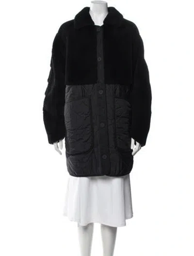 Pre-owned Marfa Stance Shearling Jacket In Black