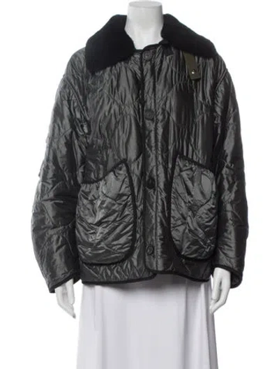 Pre-owned Marfa Stance Shearling Jacket In Grey
