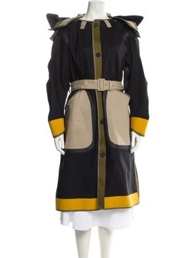 Pre-owned Marfa Stance Trench Coat In Black