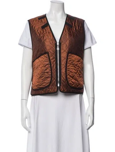 Pre-owned Marfa Stance Vest In Brown