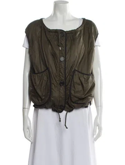 Pre-owned Marfa Stance Vest In Green