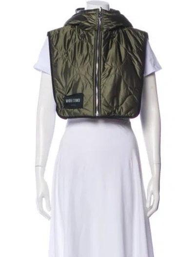 Pre-owned Marfa Stance Vest In Green