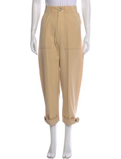 Pre-owned Marfa Stance Virgin Wool Straight Leg Pants In Neutral