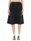 Margaret Howell A-line Midi Skirt With Button-detail Waistband In Animal Print
