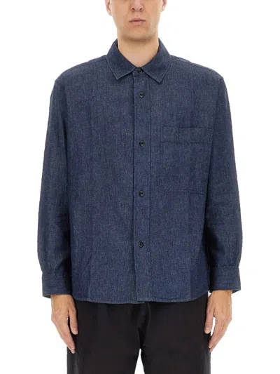 Margaret Howell Denim Regular-fit Shirt In Blue