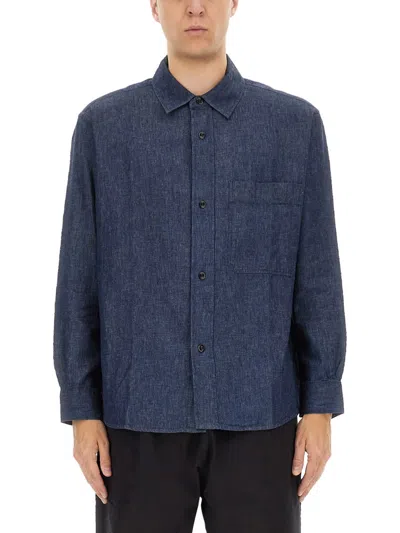 Margaret Howell Denim Regular-fit Shirt In Blue