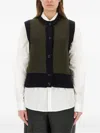 Margaret Howell Buttoned Sleeveless Cardigan In Green