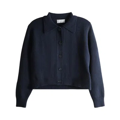 Pre-owned Margaret Howell Cardigan Jacket 'navy' | Blue | Women's Size 10