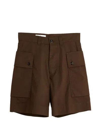 Margaret Howell Cargo Shorts In Brown