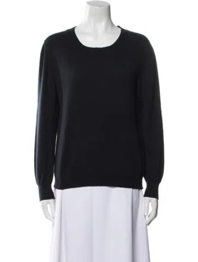 Pre-owned Margaret Howell Cashmere Scoop Neck Sweater In Black