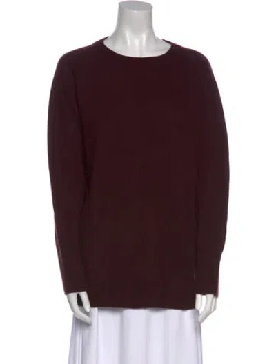 Pre-owned Margaret Howell Cashmere Scoop Neck Sweater In Burgundy