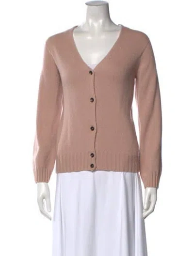 Pre-owned Margaret Howell Cashmere V-neck Sweater In Pink