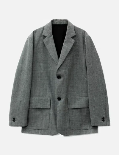 Margaret Howell Check Blazer In Gray