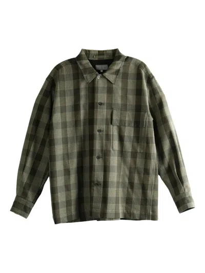 Margaret Howell Checked Overshirt In Black