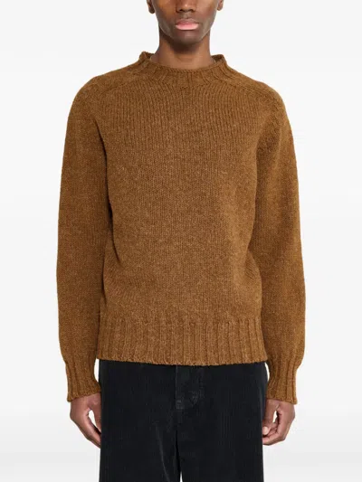 Margaret Howell Chunky Seamless Sweater In Brown