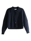 Margaret Howell Collared Buttoned Cardigan In Brown