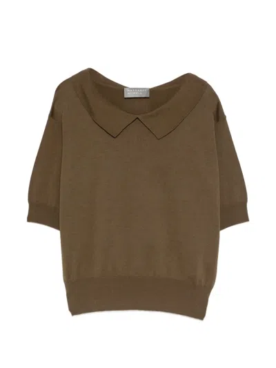Margaret Howell Collared T-shirt In Brown