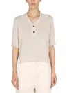 Margaret Howell Cotton And Wool Polo Shirt In Neutral