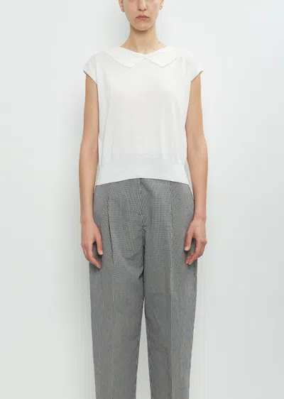 Margaret Howell Cotton Linen Collared Vest In Off White