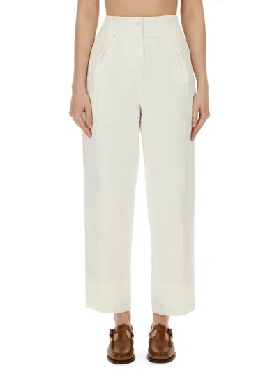 Margaret Howell Cotton Pants In White