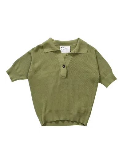 Margaret Howell Cotton Polo Shirt In Green