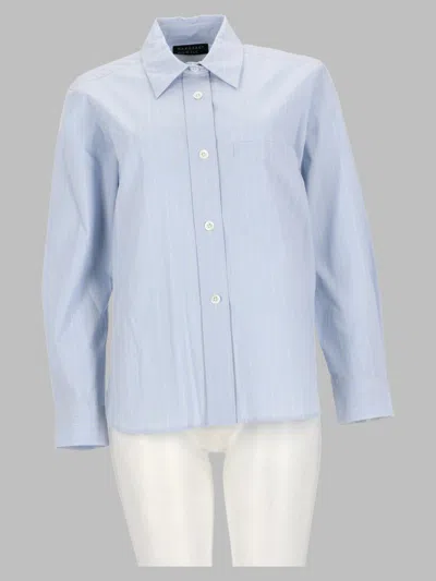 Margaret Howell Cotton Shirt In Blue